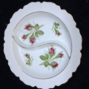 Vintage porcelain Norcrest  fine china divided plate made in Japan